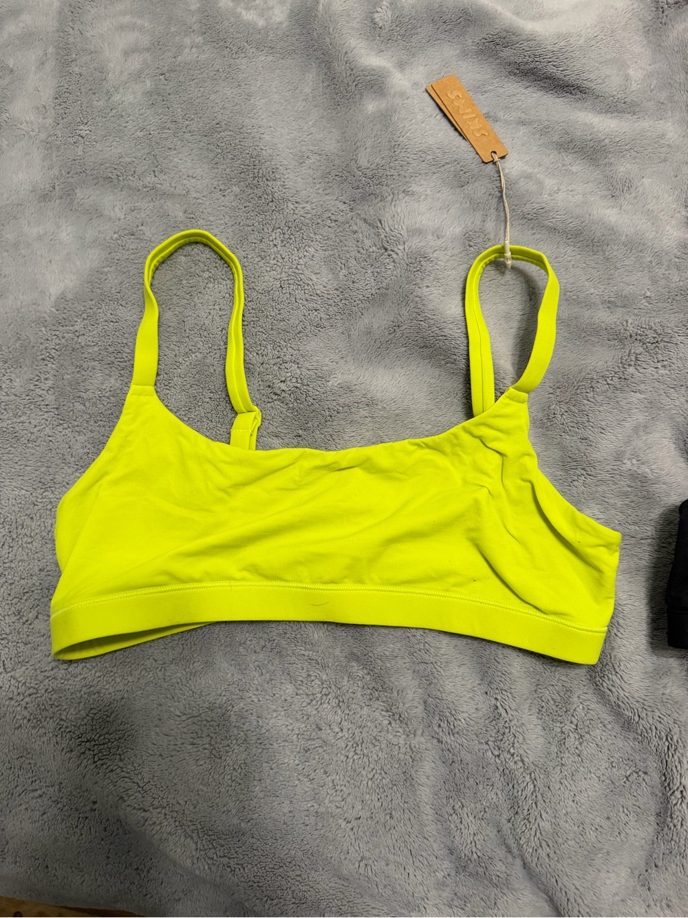 SKIMS Neon Yellow Slim-Strap Bralette